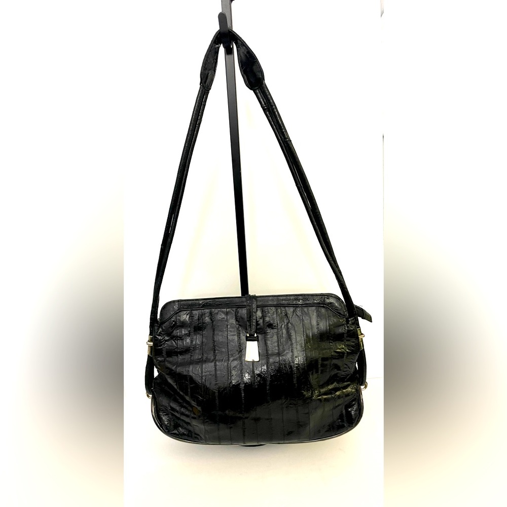 Vintage  Eel  Skin Black Purse